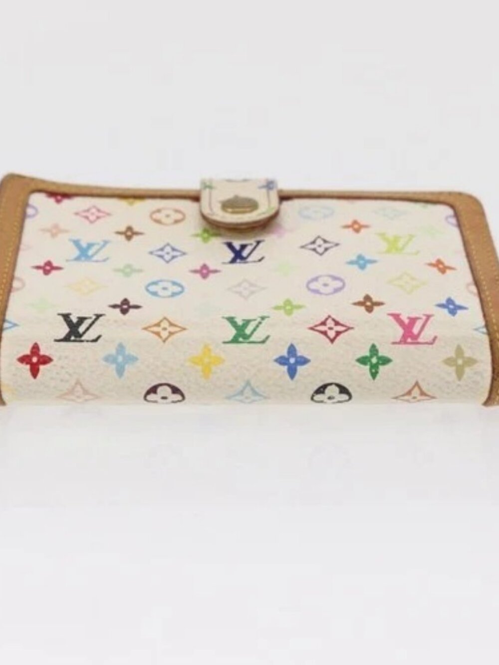 LOUIS VUITTON Multicolor Porte MonnaieViennois Wallet White M92987 Auth 165243 - Picture 6 of 16